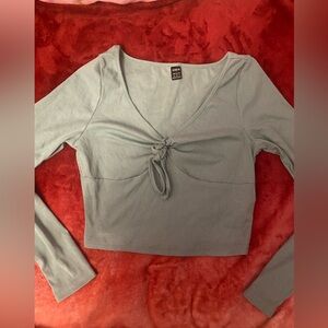 SHEIN Long Sleeve Cropped Tee